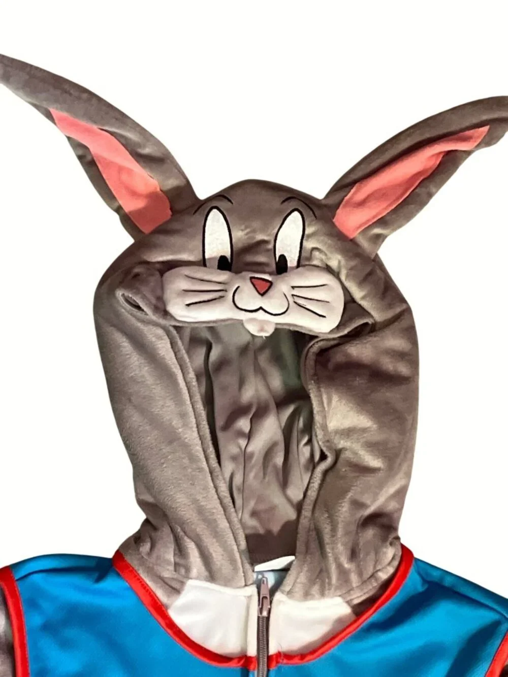Space Jam: A New Legacy Bugs Bunny Costume Hoodie Pajamas With Tune Squad Logo S